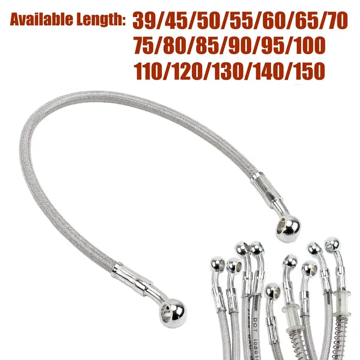 Tuyau d'huile de frein de Moto 39cm-150cm, ligne de frein universelle pour Moto, Pipeline tressé en 