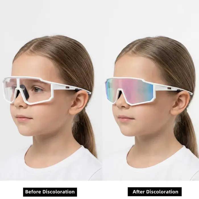 Lunettes de soleil de sport pour enfants ultra-légères et flexibles, monture en TPEE, photochromique