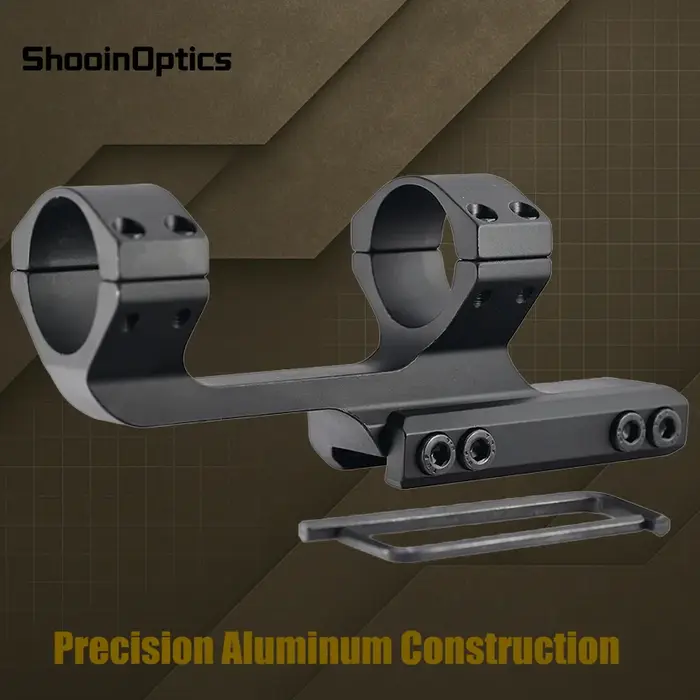 Support de lunette de visée Shooin Optics 30 mm, monobloc, cantilever, avec rail Picatinny de 20 mm,