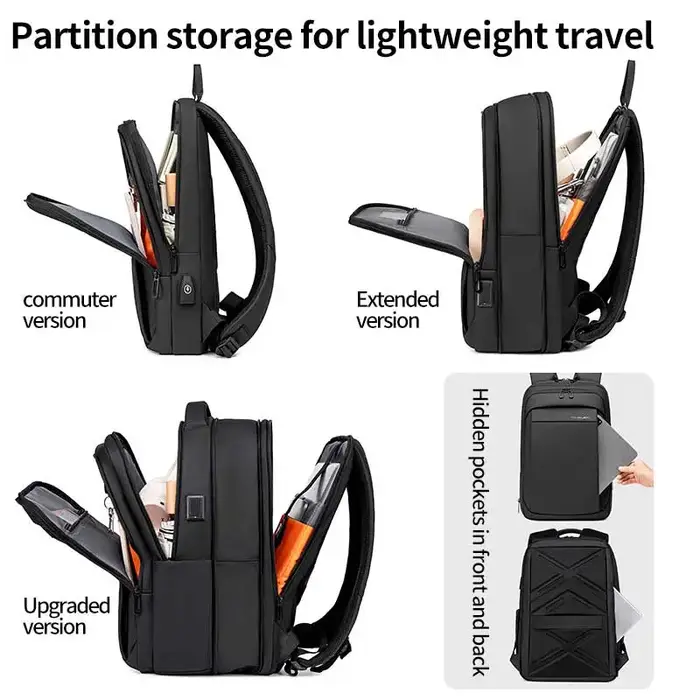 Fenruien multifonction sac à dos étanche USB Charge école sac à dos hommes voyage affaires sacs à do