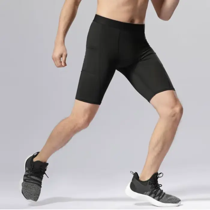 Short compression Crossfit homme été - Séchage rapide pour running basketball et fitness intense
