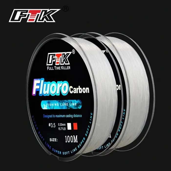 FTK – ligne de pêche à la mouche Super souple, leurre en fluorocarbone, Leader en Fiber de carbone, 
