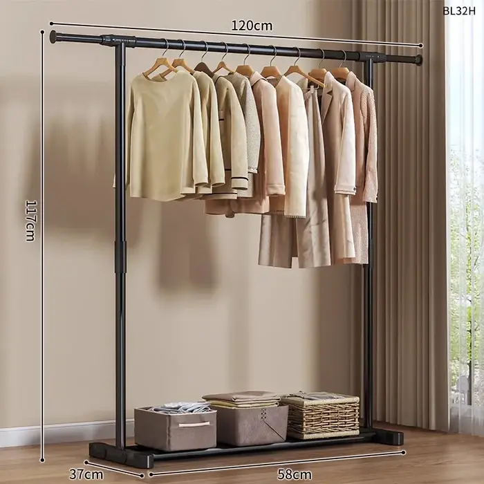 Étendoir à linge, modèle pour balcon, de la moquette au plafond, support mobile, tringle de séchage 