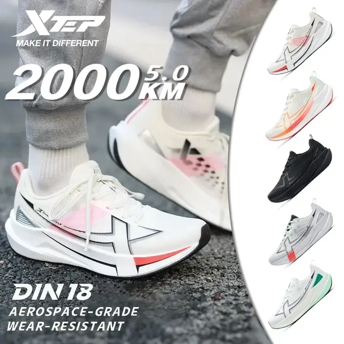 Xtep 2000km 5.0 chaussures de course doux Marathon baskets coussin Durable professionnel Combat rue 