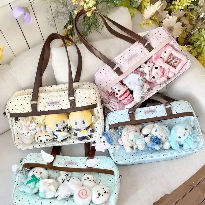 Nouveau Sac à Bandoulière Ita Grande Capacité en Dentelle, Style Lolita, avec Poche Transparente, Y2