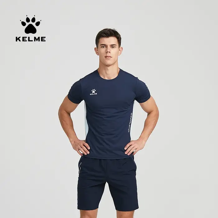 KELcloser-T-shirt de sport à manches courtes pour homme, vêtement de course, d'entraînement, d'exerc