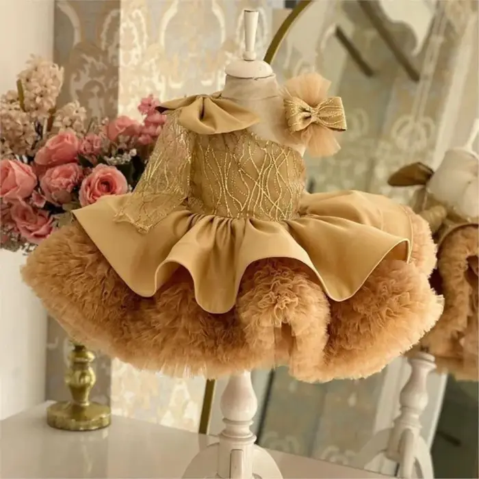 Robe de princesse moelleuse pour enfants, robe de luxe pour fille, initié unique, nouveau, éducatif
