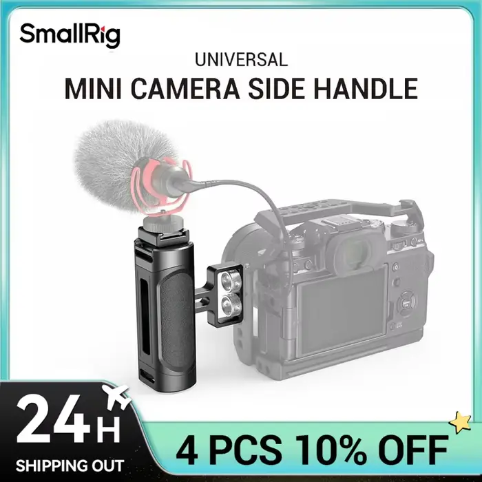 SmallRig – Mini caméra DSLR 1/4, poignée latérale avec deux vis de 2916 à 20 pouces, pour appareil p