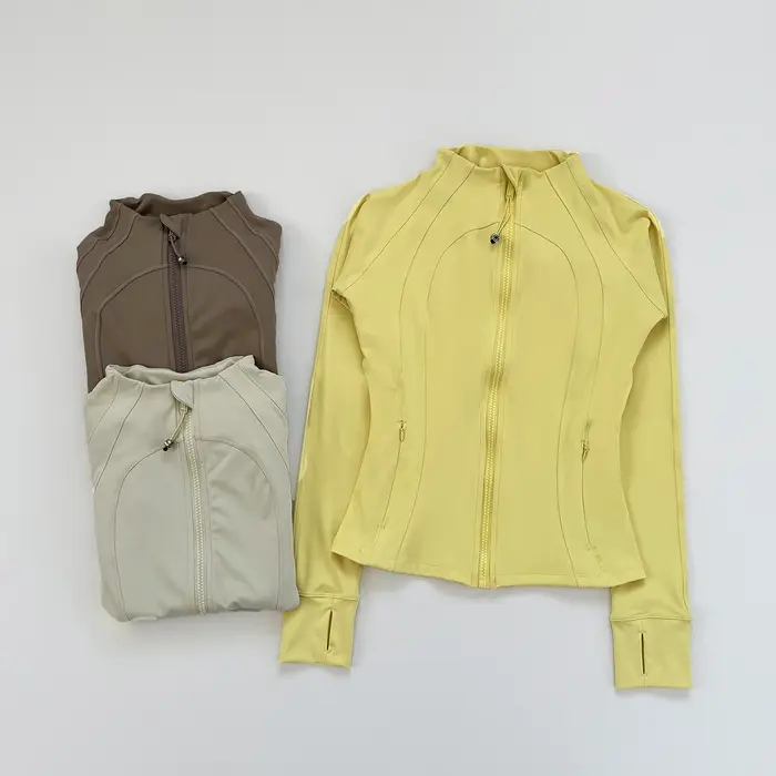 Veste de sport en tricot multicolore pour femmes, haut décontracté à manches longues, vêtements d'ex