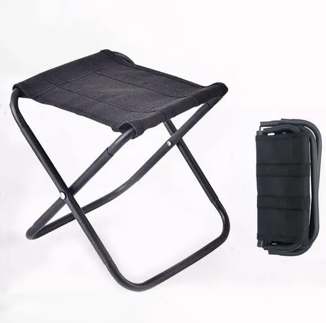 Chaise pliante en aluminium avec sac, légère, portable, très durable, chaise d'extérieur, tabouret, 