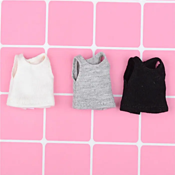 Nouveau gilet de poupée de couleur unie, vêtements T-shirt pour ob11, obitsu11, Molly, 1/12bjd, vête
