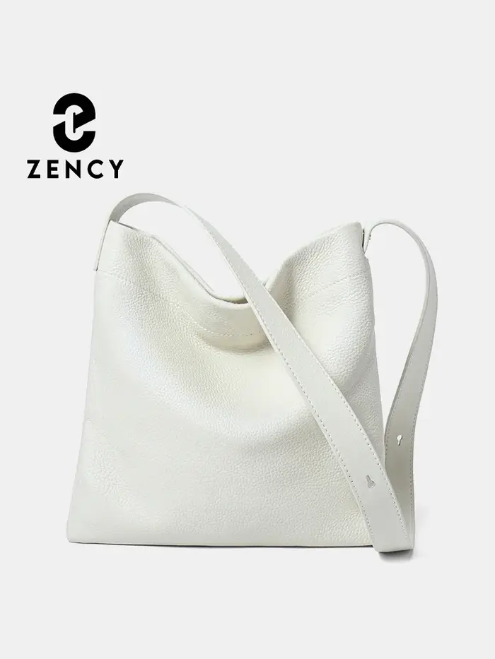 Zency 100% Sac à main en cuir véritable femmes petit Sac seau décontracté dame Sac à bandoulière Bei