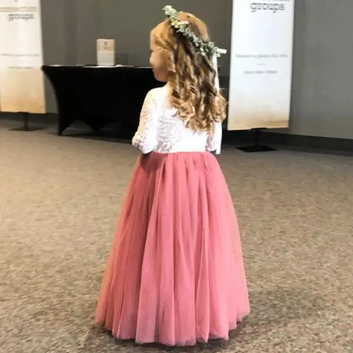 Robe princesse de fête en dentelle pour filles, à fleurs, pour bébés enfants, robes d'été pour maria