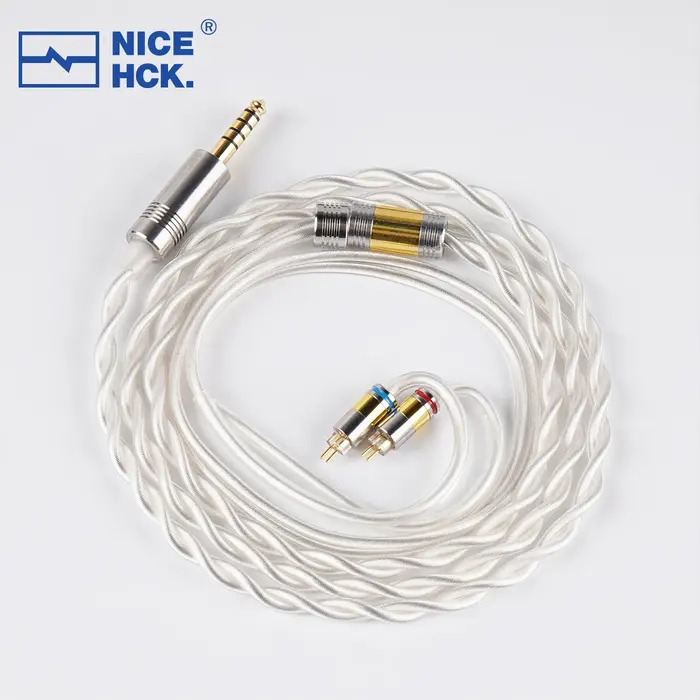 NICEHCK SnowCat câble HiFi 6N OCC + 6N fil d'écouteurs OCC plaqué argent 3.5/2.5/4.4 MMCX/2Pin/QDC p