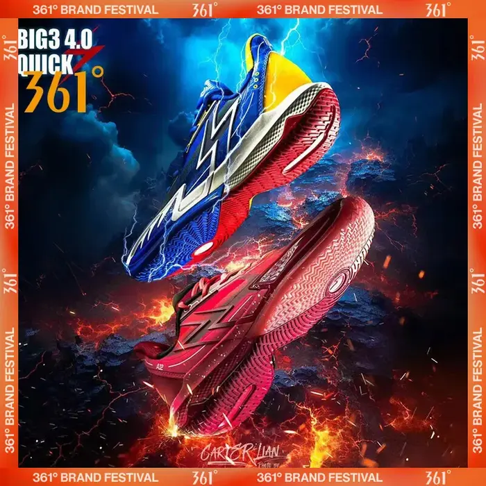361 degrés BIG3 4.0 rapide basket-ball pour hommes chaussures de sport résistant à l'usure antidérap