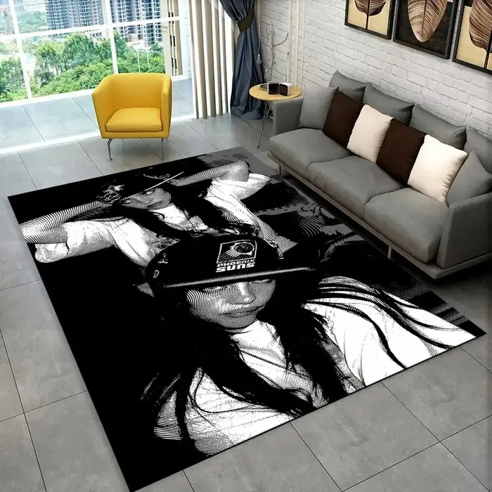 Tapis de sol antidérapant Billie Eilish Star de la mode pour chambre d'enfant, chambre à coucher, sa