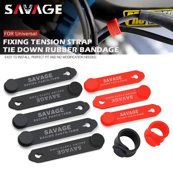 Sangle de Tension de fixation, Bandage en Silicone, accessoires universels de moto, tuyau d'huile/ac