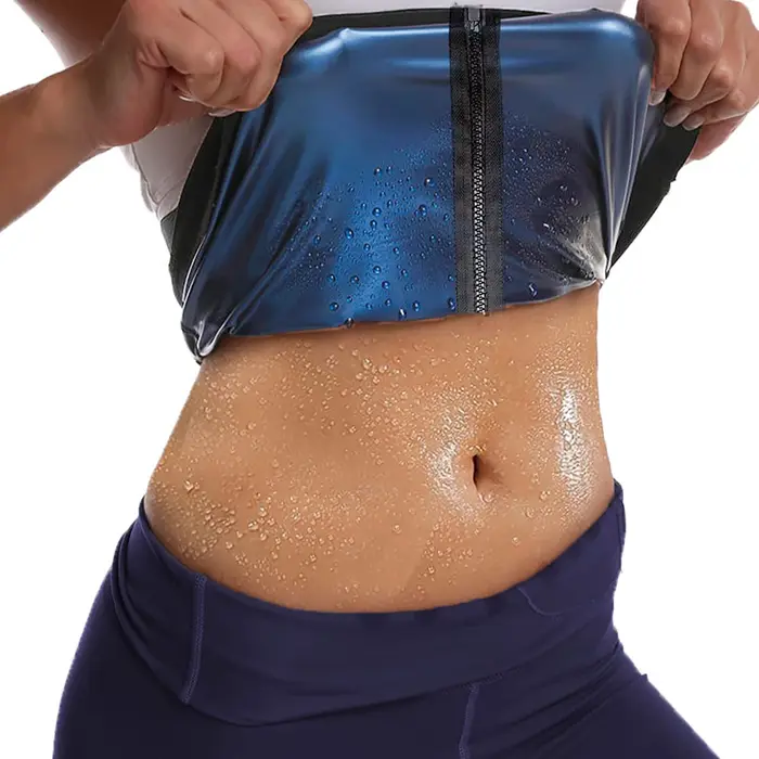 Entraîneur de taille pour femmes Shaper Sauna ceinture de sueur tondeuse de taille bleu