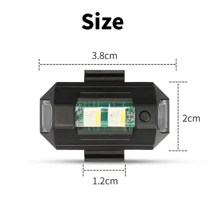 Lumières de moto Drone lumière stroboscopique USB LED Anti-Collision vélo avion nuit volant Mini cli