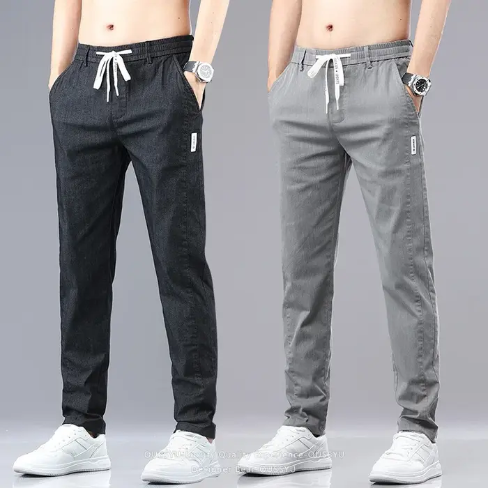 Pantalon Chino Cargo en Twill Taille Élastique Coton Classique Style Décontracté Habillé Occasions Spéciales Été 2026