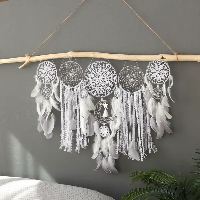 Attrape-rêves bohème pour chambre à coucher, décor de mariage et de Noël, grand mur de confection, o