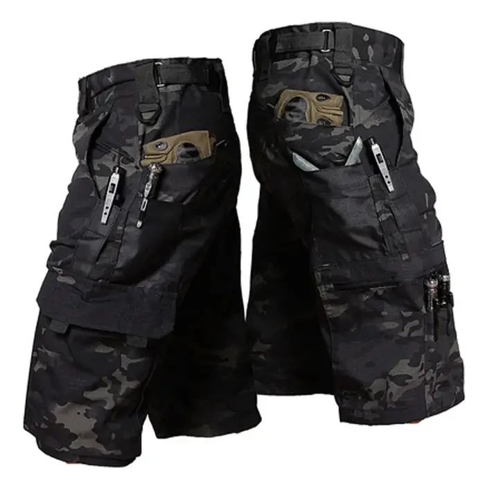 Short Cargo pour hommes, pantalon court tactique d'été, Bermuda multi-poches imperméable pour l'exté