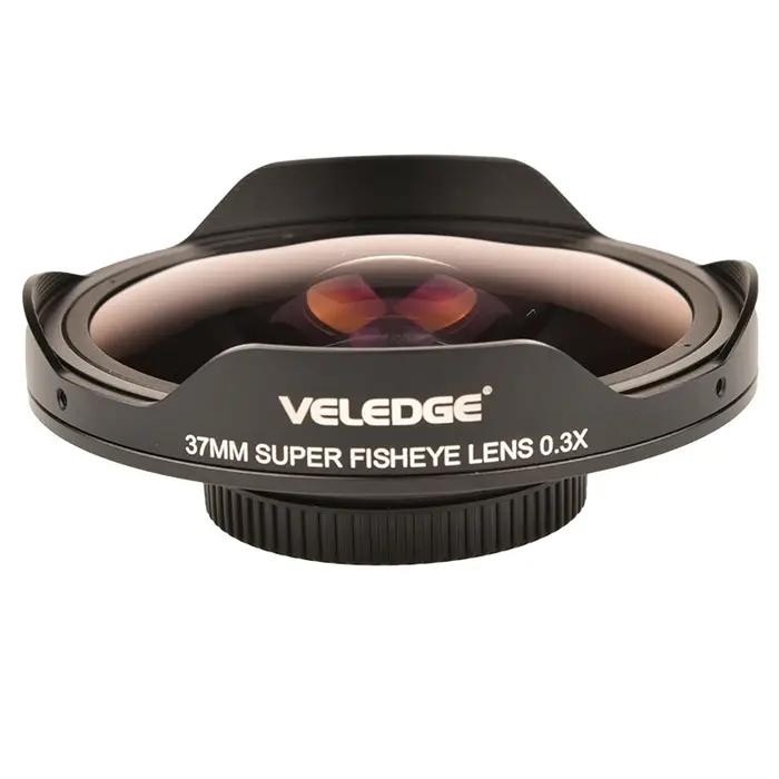 Adaptateur d'objectif Ultra Fisheye Vlogmagic 0,3x HD 37MM/43MM avec capot uniquement pour caméras v