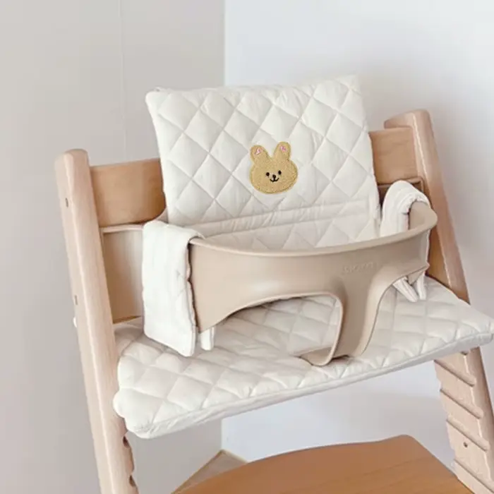 Coussin de chaise haute mignon pour bébé, ours lapin, dos de bébé assis, accessoires de chaise de sa
