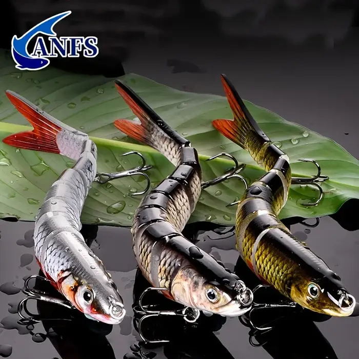 Leurres de pêche multi-articulés Swimbait manivelle appât lent coulant bionique appât artificiel eau