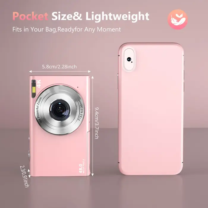 Appareil photo numérique 4K, Autofocus, Vlogging, HD 48mp, avec grand écran 2.8 pouces, caméscope po