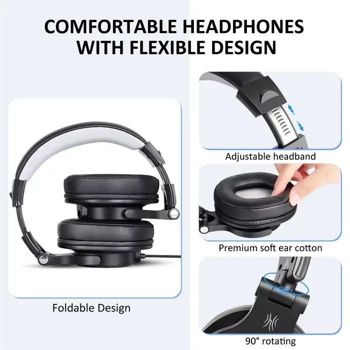 Oneodio – casque gaming de jeu filaire 3.5mm sur l'oreille avec Microphone détachable pour PC, ordin