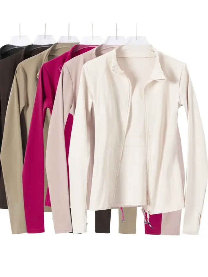 Veste de yoga amincissante pour femme ; tenue de course et de fitness légère et fine ; haut de sport