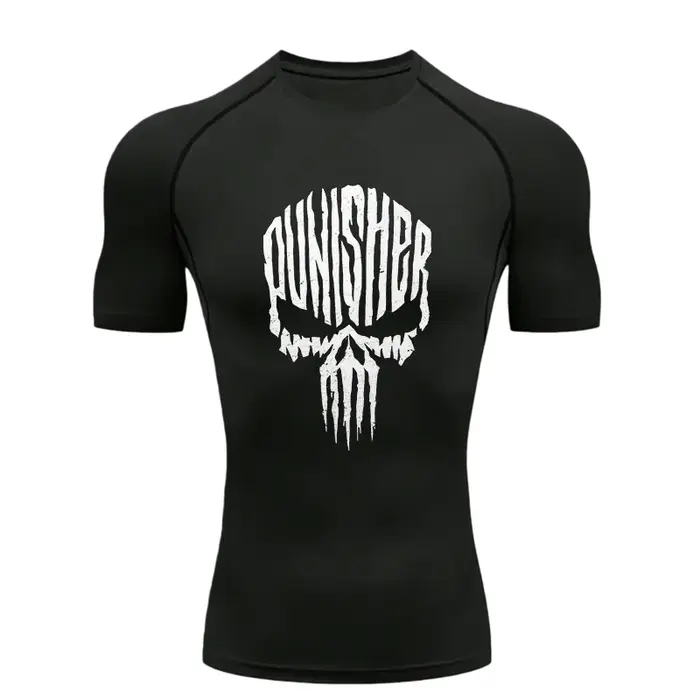 Crâne modèle 2026 T-shirt de sport pour hommes pour l'entraînement physique Fitness Compression homm