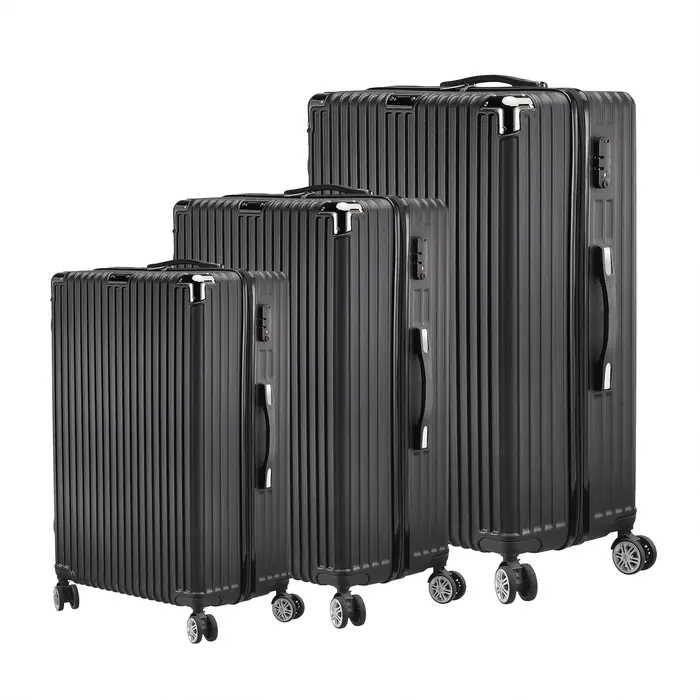 Ensemble de bagages Fangange 3 pièces, roues silencieuses universelles, avec serrure à combinaison, 