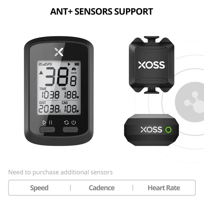Ordinateur de vélo avec GPS compteur de vitesse sans fil pour vélo de route VTT cadence résistant à l'eau Bluetooth ANT+