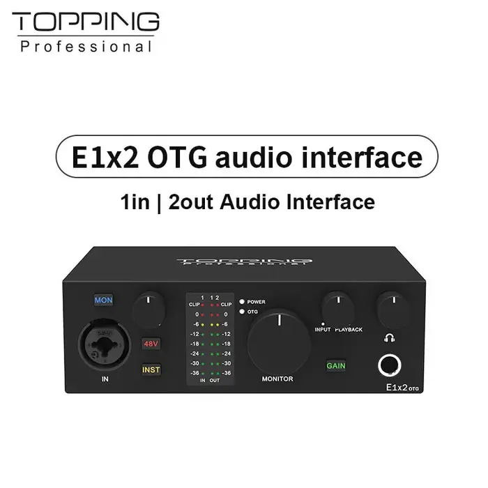 Topping E1x2 OTG profession elle Audio-Schnitts telle ordinateur téléphone singen Streaming en direc