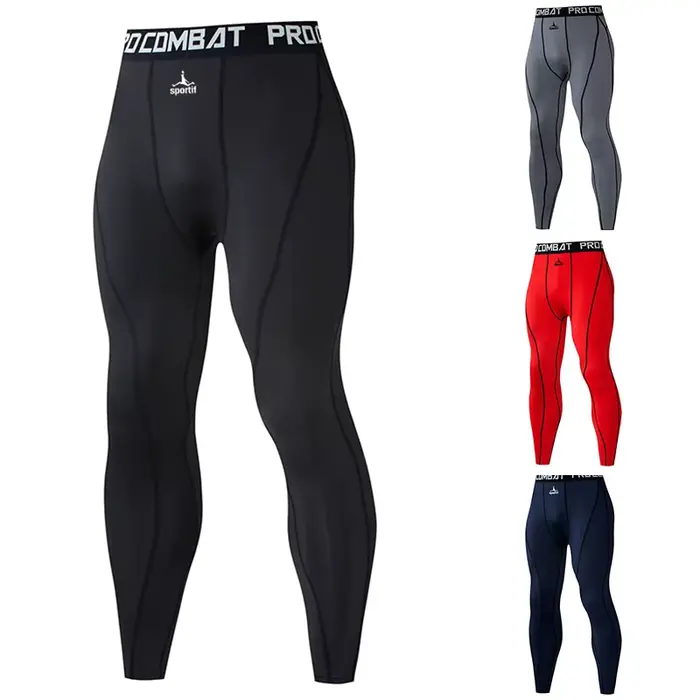 SPORTIF hommes musculation longs pantalons Fitness Compression Leggings Train tenue d'entraînement m