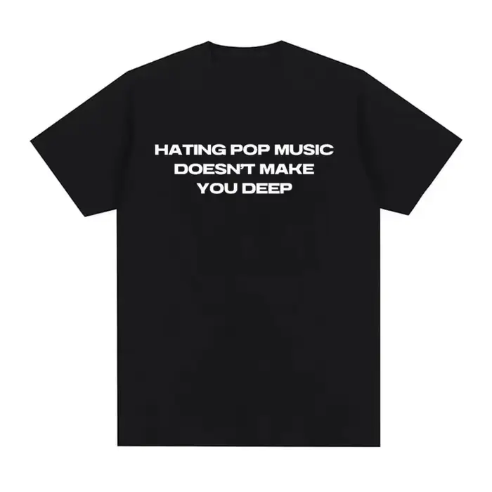Charli Xcx Hating Pop Music ne vous fait profond même Style 100% coton T-shirt hommes femmes mode Ha