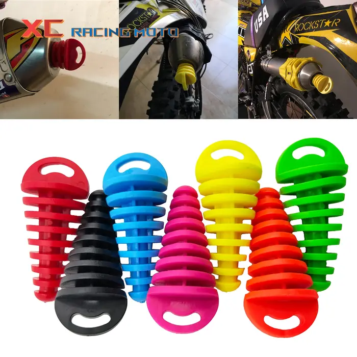 Bouchon de tuyau d'échappement moto Motocross tuyau d'échappement PVC bouchon de purge d'air bouchon