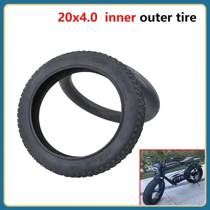 Pneu tout-terrain 20 pouces 20x4.0 pneu de vélo de plage VTT roue avant arrière antidérapante polyvalent robuste pour terrain varié