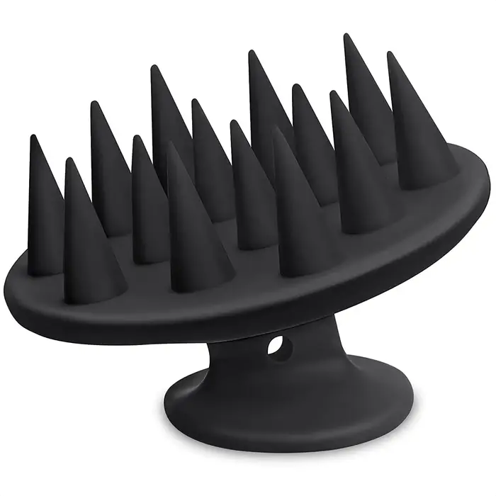 Brosse à shampoing en Silicone, masseur de cuir chevelu, pointes longues et rigides pour cheveux lon