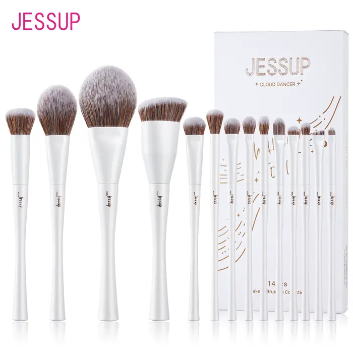 Jessup ensemble de pinceaux de maquillage, 4-14 pièces pinceaux de maquillage, fond de teint synthét
