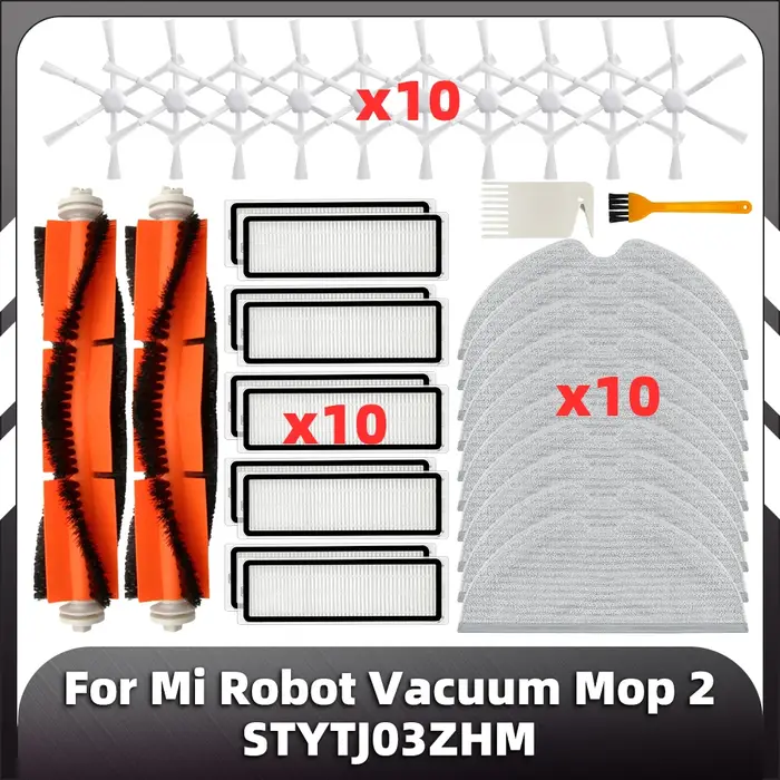 Compatible avec Xiaomi Mi Robot Vacuum 1C, Mop 2, STYTJ03ZHM Pièce de rechange Brosse principale Fil