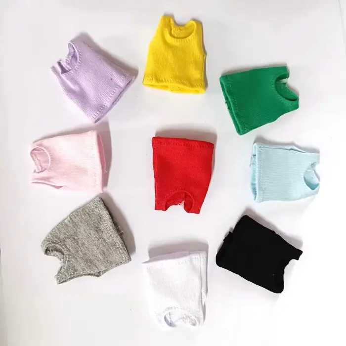 Nouveau gilet de poupée de couleur unie, vêtements T-shirt pour ob11, obitsu11, Molly, 1/12bjd, vête
