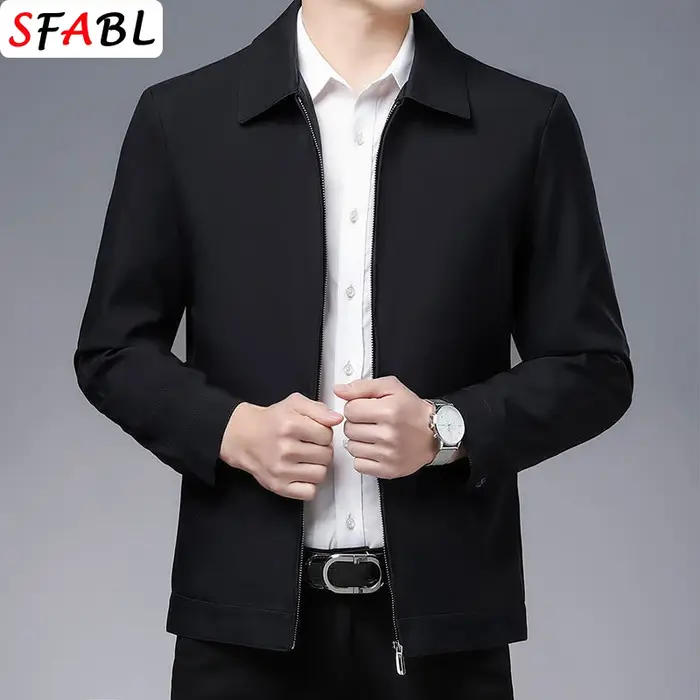 Veste à col rabattu pour homme, style décontracté et professionnel, nouvelle marque, couleur unie, v
