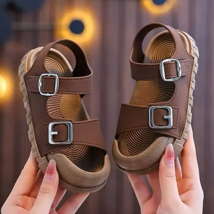 Sandales d'été pour enfants, sandales décontractées à semelle souple antidérapante pour garçons et f