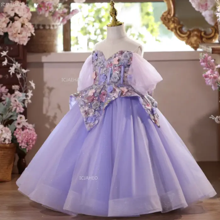 Robe de princesse pour filles, robe de soirée pour enfants, robe de cérémonie, tenue de célébration 