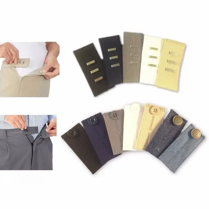 Ceinture d'extension de pantalon unisexe, pantalon serré, jupes en jean, crochets à boutons de mater