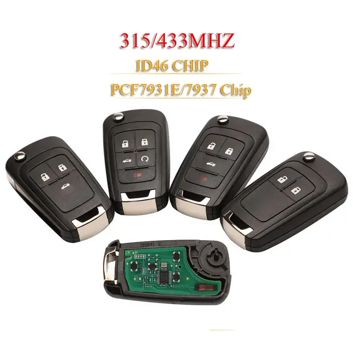 Jingyuqin-Clé à distance de voiture pour Chevrolet Cruze Aveo, Epica, Lova, Camaro, Impala, Trax, Or