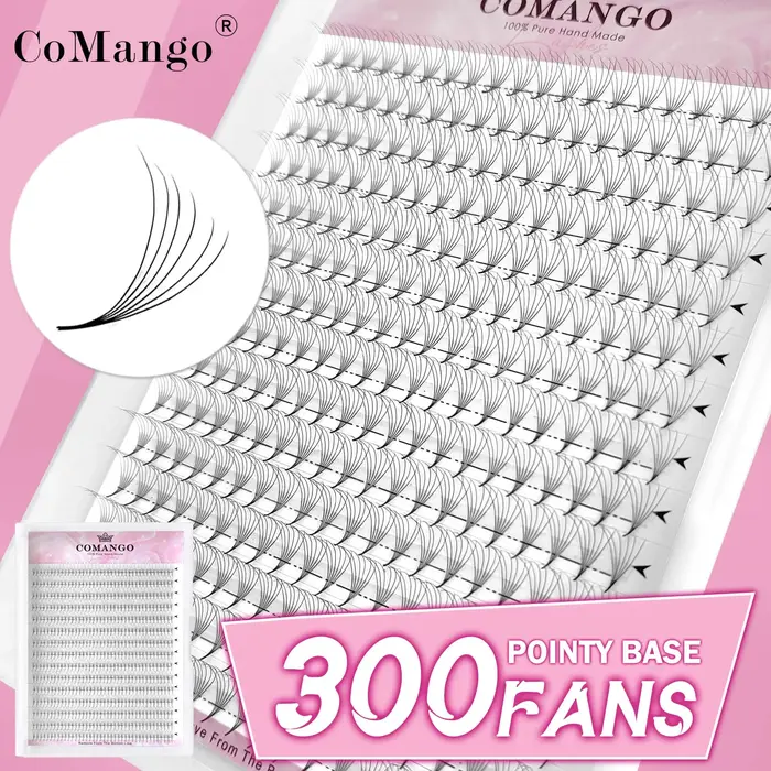 CoMango wispy base pointue préfabriqué russe volume ventilateurs 3D 6D 10D 12D 14D 16D extension de 